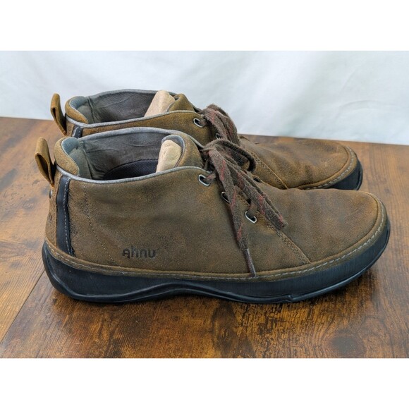 Ahnu Harris Men\'s Leather Chukka Boots Brown Vibram Sole Size 10.5